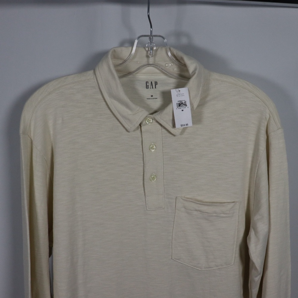 NWT GAP Men's Beige Polo Shirt - Picture 5 of 9